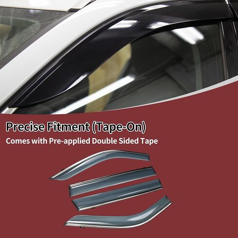 1 Set Window Deflectors for Toyota Highlander 2020-2024 Side Window Vent Visors Black in Saudi Arabia
