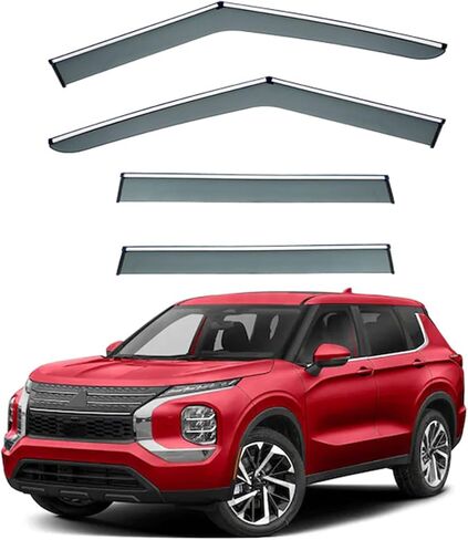 واقيات المطر لميتسوبيشي أوتلاندر MK4 2022-2025، واقيات المطر، عاكسات النافذة الأصلية-4 قطع، 6 قطع in Kuwait