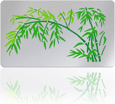 UNICRAFTALE Metal Stencil for Craft Wood Burning Iris Flower Stencil Stainless Steel Reusable Painting Stencils Wood Carving Floral Leaf Stencils Templates for Journaling Drawing Engraving in Saudi Arabia