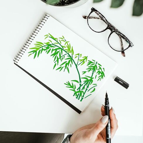 UNICRAFTALE Metal Stencil for Craft Wood Burning Iris Flower Stencil Stainless Steel Reusable Painting Stencils Wood Carving Floral Leaf Stencils Templates for Journaling Drawing Engraving in Saudi Arabia