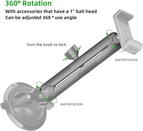 FANAUE Double Socket Arm Compatible with B Size 1" Ball Components for RAM Mounts (Long Arm) in Kuwait