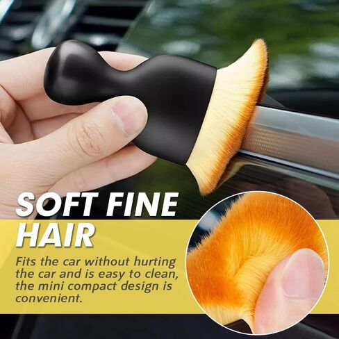 Car Interior Detailing Brush,Soft Bristle Cleaning Brush Car Detailing Brush Dusting Brush,Car Interior Cleaning Tool,Auto Detail Brush Car Dash Duster Brush (Brown) in Saudi Arabia