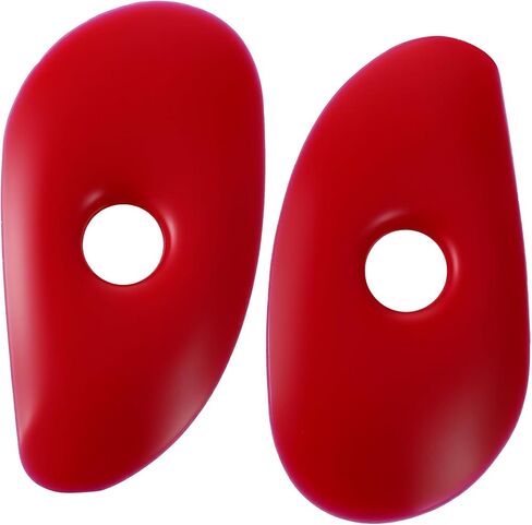 2 PCS Red Pottery Ribs, Soft Silicone Pottery Tools Shaping Tool, Ceramic Supplies for Shapes Sculpting, Mud, Trimming, Throwing in Saudi Arabia