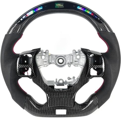 Carbon Steering Wheel for Lexus IS RCF LED Perforated Leather Steering Wheel with Carbon Y Trim 2014-2024 No Heating Function in Saudi Arabia