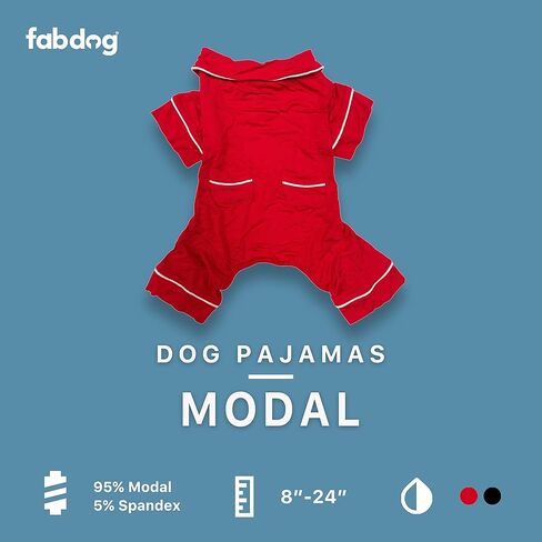 Fabdog Super Soft Modal PJ Black 8" in Saudi Arabia