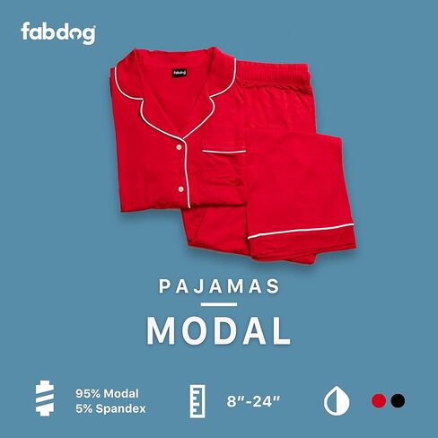Fabdog Super Soft Modal PJ Black 8" in Saudi Arabia
