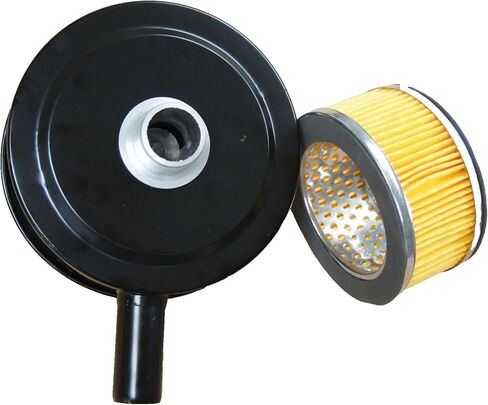 Air Compressor Intake 6" Air Filter Silencer 1" MPT Paper Cartridge Metal House MAF005 in Saudi Arabia