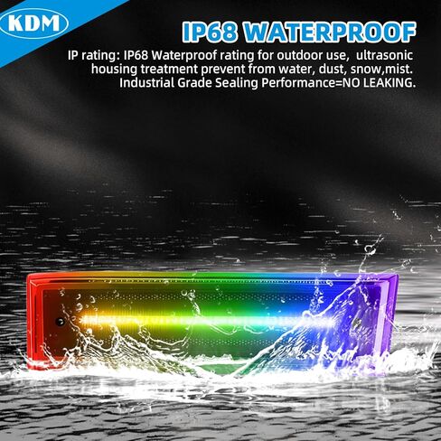 kdm rgb كامل led عدسة مدخنة الحاجز الجانب ماركر أضواء عاكسات متعددة الألوان، تناسب 1981-1991 تشيفي c10 c20 c30 gmc c1500 c2500 سوبربان بليزر جيمي، تجميع المصد الأمامي أضواء علامة الجانب، 2pack in Saudi Arabia