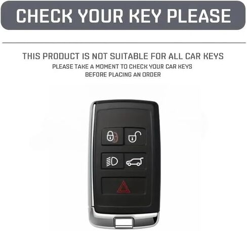 غطاء مفتاح Fob لسيارة Range Rover مع سلسلة مفاتيح، جلد علوي + غطاء غطاء مفتاح ناعم من مادة TPU لسيارة Jaguar XE XJ XF، Land Rover Sport Velar Evoque Defender Discovery (كريمي) in Kuwait