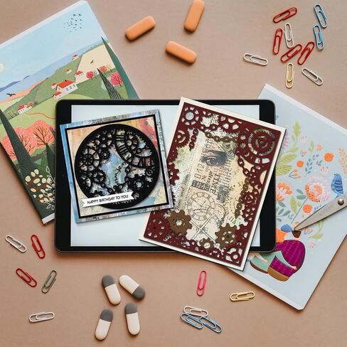 MAYJOYDIY Carousel Metal Die Cutting Ferris Wheel Balloons Clouds Carbon Steel Cutting Dies Splicing Playground Equipment Embossing Die Cutting Stencils for Scrapbooking Party DIY Paper Card Crafts in Saudi Arabia