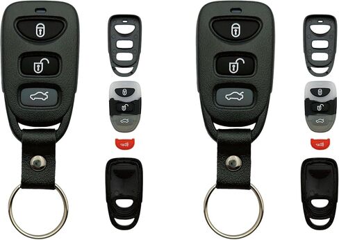 Replacement Key Fob Shell Case Fits for Hyundai Accent Elantra Sonata Tucson Kia Rio Sorento Soul Spectra Sportage Tucson Forte Optima Keyless Entry Remote Control 3 Button Pad Cover (3 Button 1 pcs) in Saudi Arabia