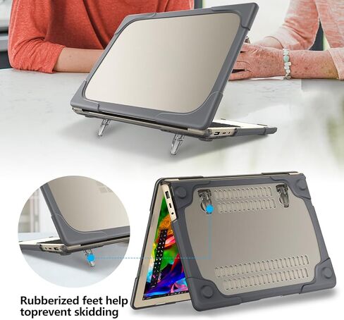 متوافق مع جهاز الكمبيوتر المحمول Microsoft Surface 3/4/5 مقاس 15 بوصة 1872/1873/1953/1979، جراب مضاد للصدمات، غطاء حماية متين وشديد التحمل (رمادي) in Saudi Arabia