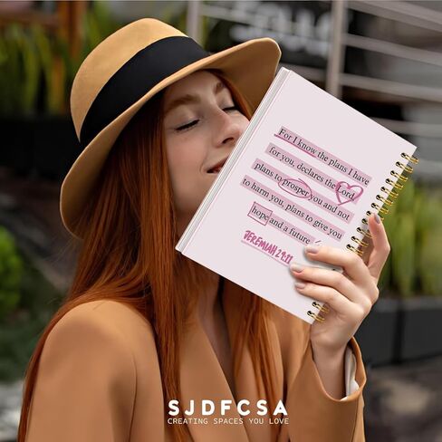 مجلة دفتر الملاحظات المسيحية الأرجواني، مجلة ملهمة لآية الكتاب المقدس للنساء، لوازم مذكرات الكتاب المقدس، هدايا مسيحية للنساء، لكن دفتر الملاحظات الحلزوني للكتاب المقدس الديني مقاس 5.5 × 8.3 بوصة in Kuwait