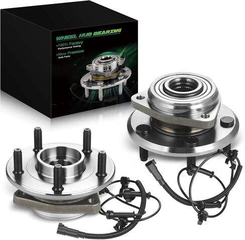 Set of 2 Front Wheel Bearing and Hub Assembly with ABS 5-Lug Fit for:-Jeep Wrangler 2007 2008 2009 2010, for Wrangler 07 08 09 10 3.8L V6 Replace OE# 513272 HA590242 BR930612 in Saudi Arabia