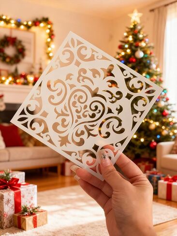 16 Pcs Creative Drawing Stencils, Reusable Drawing Painting Stencil Templates for Crafts, Xmas Decor Stencil for DIY Painting Art Scrapbook (6 x 6 Inch) in Saudi Arabia