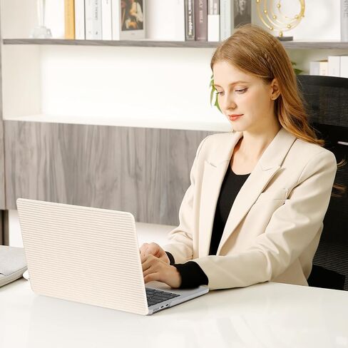 حافظة MOSISO متوافقة مع جهاز MacBook Air 13 بوصة 2025 2024 2023 2022 M4 A3240 M3 A3113 M2 A2681، هيكل سياج مضاد لبصمات الأصابع مصنوع من جلد البولي يوريثان وغطاء صلب من البلاستيك وغطاء لوحة مفاتيح وشاشة، بيج in Saudi Arabia