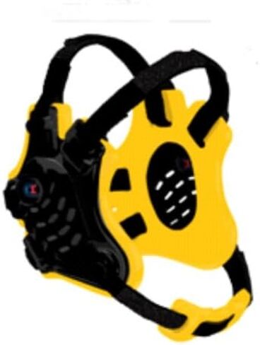 Cliff Keen F5 Light Gold and double Royal Blue Tornado 4-Strap Stock Head Gear in Saudi Arabia