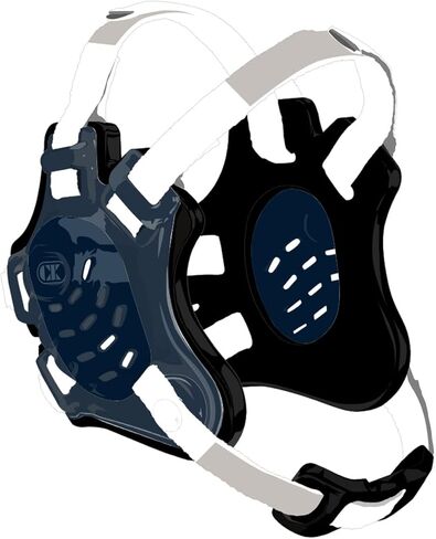 Cliff Keen F5 Light Gold and double Royal Blue Tornado 4-Strap Stock Head Gear in Kuwait