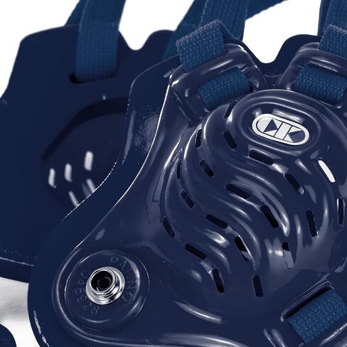 Cliff Keen F5 Light Gold and double Royal Blue Tornado 4-Strap Stock Head Gear in Saudi Arabia