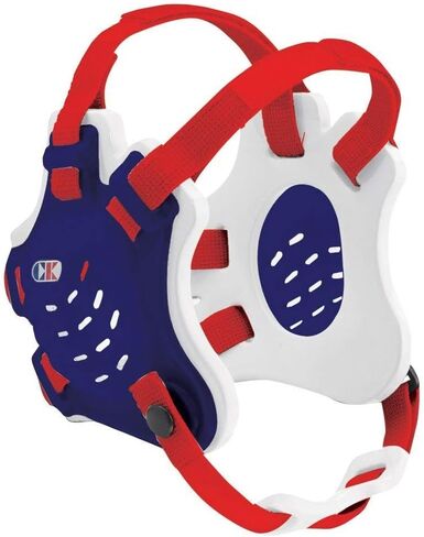 Cliff Keen F5 Light Gold and double Royal Blue Tornado 4-Strap Stock Head Gear in Saudi Arabia