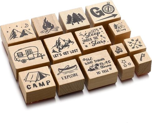 Chivertion 15 Pcs Dinosaur Rubber Stamps Set Dinosaur Shape Wooden Rubber Stamps Cute DIY Seal Set for Crafting Decor and DIY Scrapbooking Card Making Hand Book in Saudi Arabia
