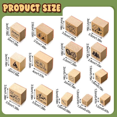 Chivertion 15 Pcs Dinosaur Rubber Stamps Set Dinosaur Shape Wooden Rubber Stamps Cute DIY Seal Set for Crafting Decor and DIY Scrapbooking Card Making Hand Book in Saudi Arabia