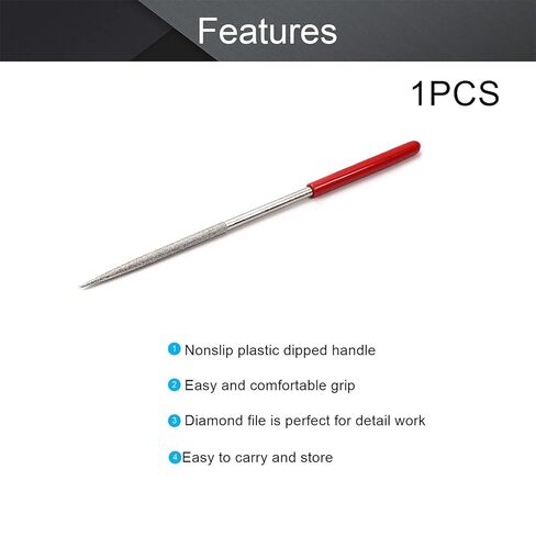 Utoolmart 7Pcs Diamond Needles File, 2mm x 100mm Round Diamond Needle File Set, 150 Grits Round Files Tools for Metal Glass Stone with Fine Sanding in Kuwait