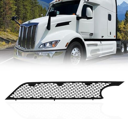 Black Side Grille Replacement Hood Vent Air Intake Grill fit for 2023+ Peterbilt 579 Right Passenger in Kuwait