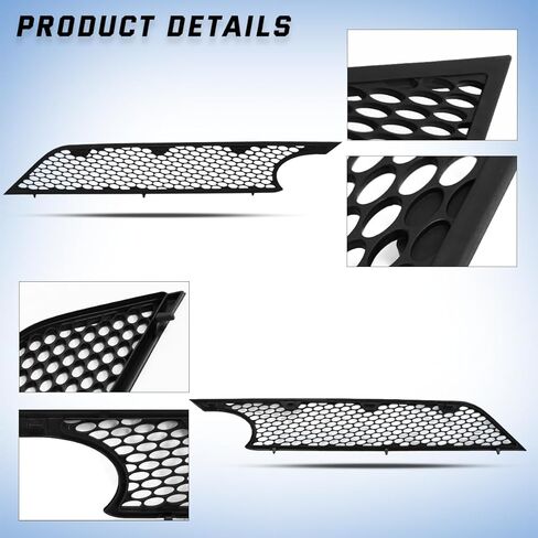 Black Side Grille Replacement Hood Vent Air Intake Grill fit for 2023+ Peterbilt 579 Right Passenger in Kuwait