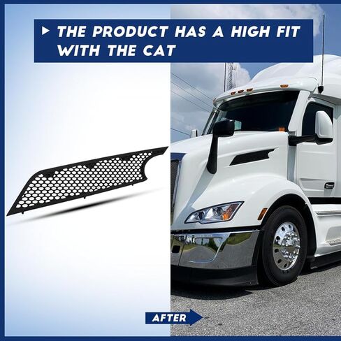 Black Side Grille Replacement Hood Vent Air Intake Grill fit for 2023+ Peterbilt 579 Right Passenger in Kuwait