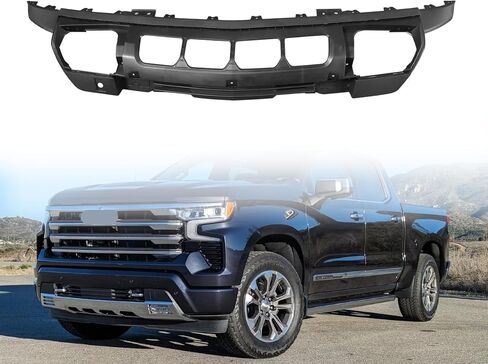 Front Bumper Cover Lower Valance, Compatible with 2022-2024 Chevrolet Silverado 1500, Direct Replacement Black Plastic Valance Panel in Saudi Arabia