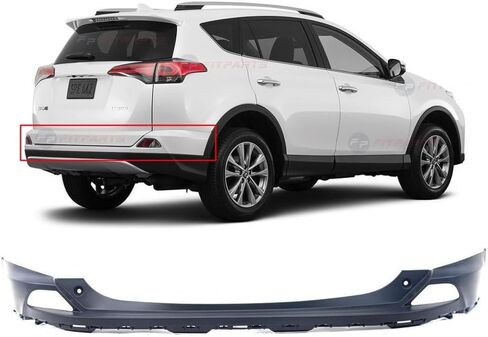 FitParts متوافق مع غطاء المصد العلوي الخلفي Toyota RAV4 2016-2018 Primed 521590R914 TO1114102 in Saudi Arabia