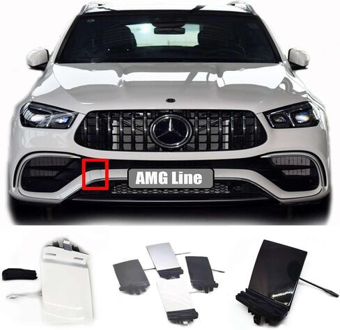 غطاء السحب الأمامي 2in1 Fit 19-24 Mercedes-Benz V167 W167 لـ GLE 300 350 400 450 580 53amg 63amg SUV 2019 2020 2021 2022 2023 2024 غطاء العين لقطر المصد in Saudi Arabia