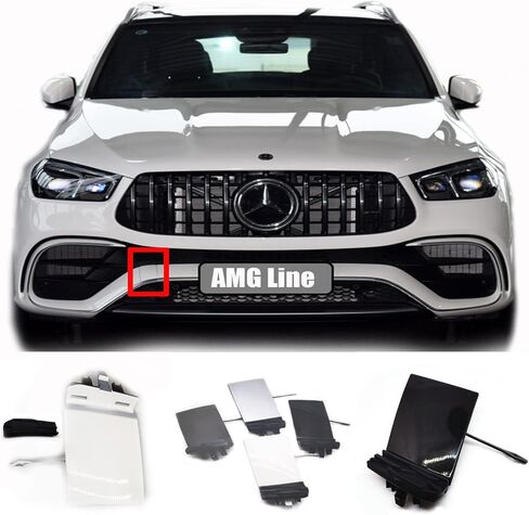غطاء السحب الأمامي 2in1 Fit 19-24 Mercedes-Benz V167 W167 لـ GLE 300 350 400 450 580 53amg 63amg SUV 2019 2020 2021 2022 2023 2024 غطاء العين لقطر المصد in Saudi Arabia
