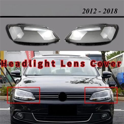 Car Front HeadLight Lamp Transparent Lampshade Headlight Cover Shell Lens Compatible For Jetta Sagitar) MK6 2012-2018 Headlight Lens Cover(Right) in Saudi Arabia