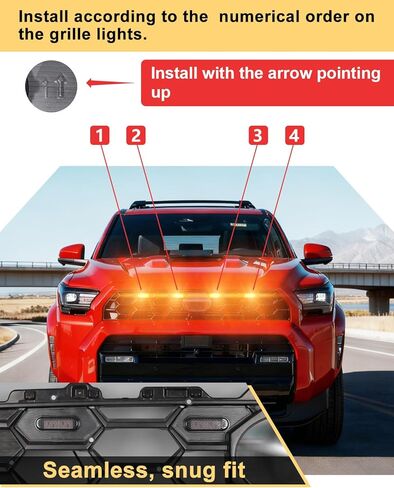 أضواء الشواية LED للمصد الأمامي لعام 2025 2026 Toyota 4Runner TRD Sport وTRD OffRoad Raptor Marker Lights Bars 6th Gen 4Runner الملحقات الخارجية (أبيض) in Kuwait