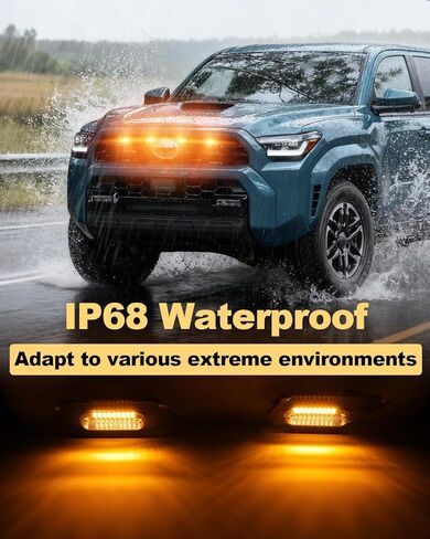 أضواء الشواية LED للمصد الأمامي لعام 2025 2026 Toyota 4Runner TRD Sport وTRD OffRoad Raptor Marker Lights Bars 6th Gen 4Runner الملحقات الخارجية (أبيض) in Kuwait