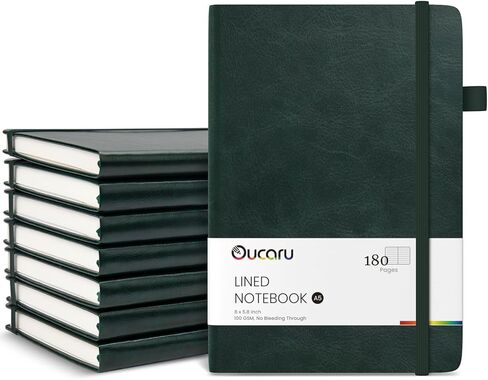 Oucaru Lined Journal Notebook, 8 Pack, 180 Pages, A5 Journals for Writing, 100 GSM Thick Paper, Small Notebooks Daily Journal for Women Men Work, Business, School, Travel Supplies in Saudi Arabia