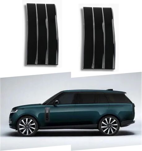 زوج واحد من إطار شبكة التهوية الجانبية الأمامية مناسب لـ L R Range Rover 2013 2014 2015 2016 2017 2018 2019 2020 2021 2022 ترقية 2023 نمط أسود لامع ABS يسار يمين ملحقات فتحات التهوية in Kuwait