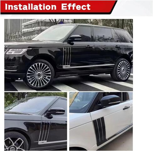 زوج واحد من إطار شبكة التهوية الجانبية الأمامية مناسب لـ L R Range Rover 2013 2014 2015 2016 2017 2018 2019 2020 2021 2022 ترقية 2023 نمط أسود لامع ABS يسار يمين ملحقات فتحات التهوية in Kuwait