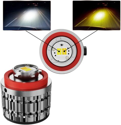 مصابيح الضباب L1B TF1 LED، لون مزدوج 3000K أصفر/أبيض 6500K، 70W 7000LM، التوصيل والتشغيل، لسيارة Toyota 2023+ GR Corolla Cross Sedan RAV4، Honda 11th Gen Ridgeline CR-V، حزمة من 2 in Saudi Arabia