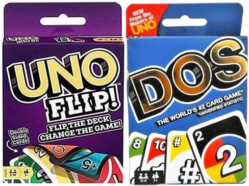 Mattel Flip and Dos Card Game, Combo Pack of 2 in Saudi Arabia