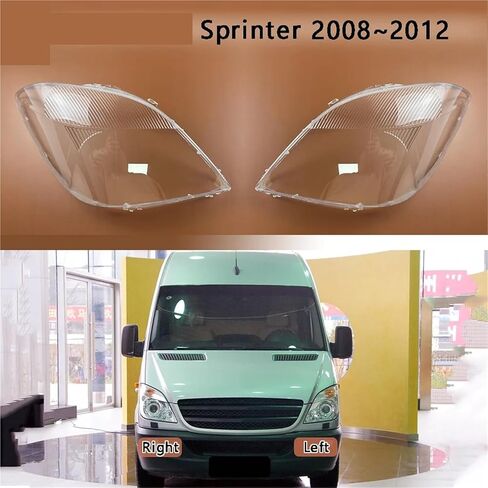 Headlight Cover Replacement Front Car Light Auto Shell Lampcover Lampshade Compatible For Mercedes-Benz Sprinter 2008 2009 2010 2011 2012(Right) in Saudi Arabia
