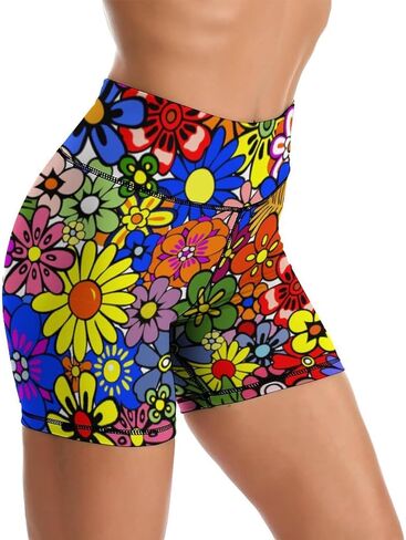 Yoga Shorts for Women High Waisted Biker Shorts Gym Athletic Running Workout Yoga Pants in Kuwait