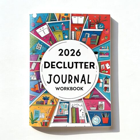 مصنف مجلة Declutter الجديدة لعام 2026 - مذكرات تنظيم الأسرة والتخطيط الشخصي، قوالب منظمة للمنزل/المكتب، هدية مثالية لمحبي التنظيم in Kuwait