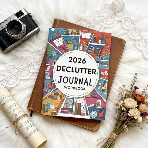 مصنف مجلة Declutter الجديدة لعام 2026 - مذكرات تنظيم الأسرة والتخطيط الشخصي، قوالب منظمة للمنزل/المكتب، هدية مثالية لمحبي التنظيم in Kuwait