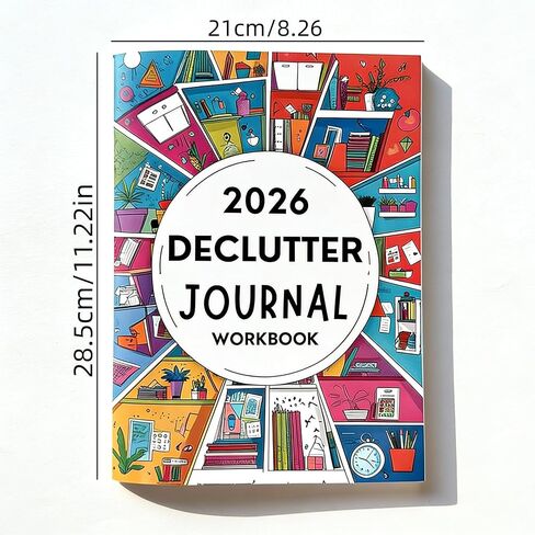 مصنف مجلة Declutter الجديدة لعام 2026 - مذكرات تنظيم الأسرة والتخطيط الشخصي، قوالب منظمة للمنزل/المكتب، هدية مثالية لمحبي التنظيم in Kuwait