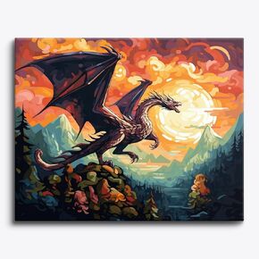 Craftoria Paint by Numbers for Adults 40"x50"cm NO Framed Fantasy Serenity's Wings 48 Colors in Saudi Arabia