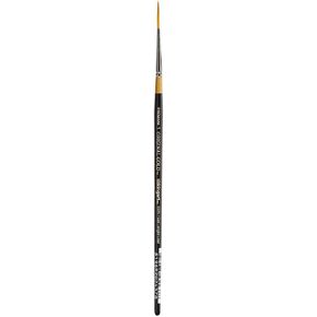 KINGART Premium Original Gold 9375-2 MID-LENGTH LINER Series Artist Brush, Golden Taklon Synthetic Hair, Short Handle, for Acrylic, Watercolor, Oil and Gouache Painting, Size 2 in Saudi Arabia