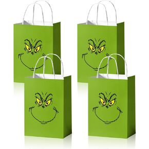 24 قطعة من أكياس هدايا عيد الميلاد من Reyust، أكياس ورقية لعيد الميلاد من Whoville، حقائب هدايا لشخصيات كرتونية مضحكة مع مقابض، حقائب هدايا Goody قابلة لإعادة الاستخدام، لوازم حفلات العطلات لتغليف الهدايا in Kuwait